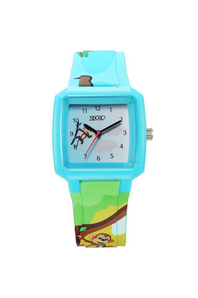 forest story 39 mm blue dial silicone analogue wrist watch for unisex - 26039pp01w