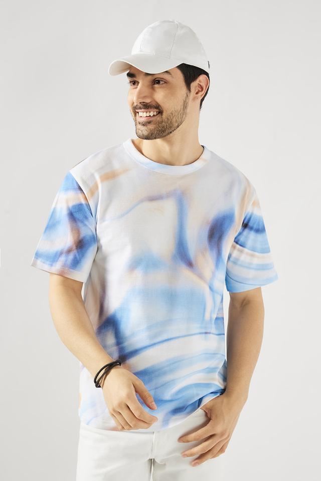 printed cotton round neck mens t-shirt