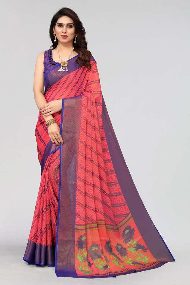 printed brasso party wear womens saree