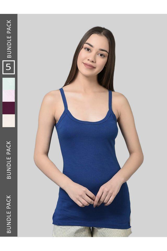 pack of 5 combed cotton camisole