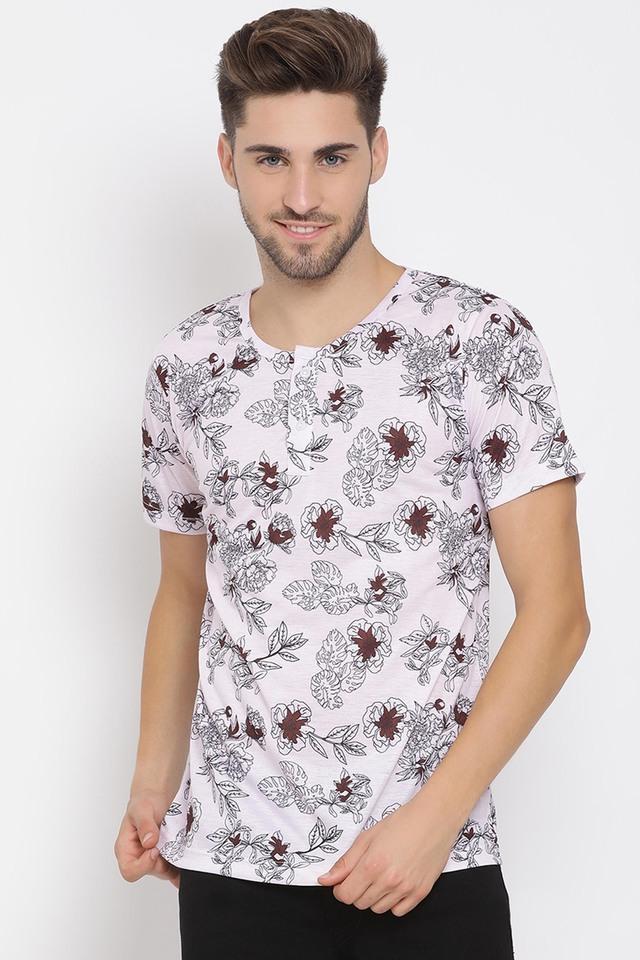 printed cotton collared mens t-shirt