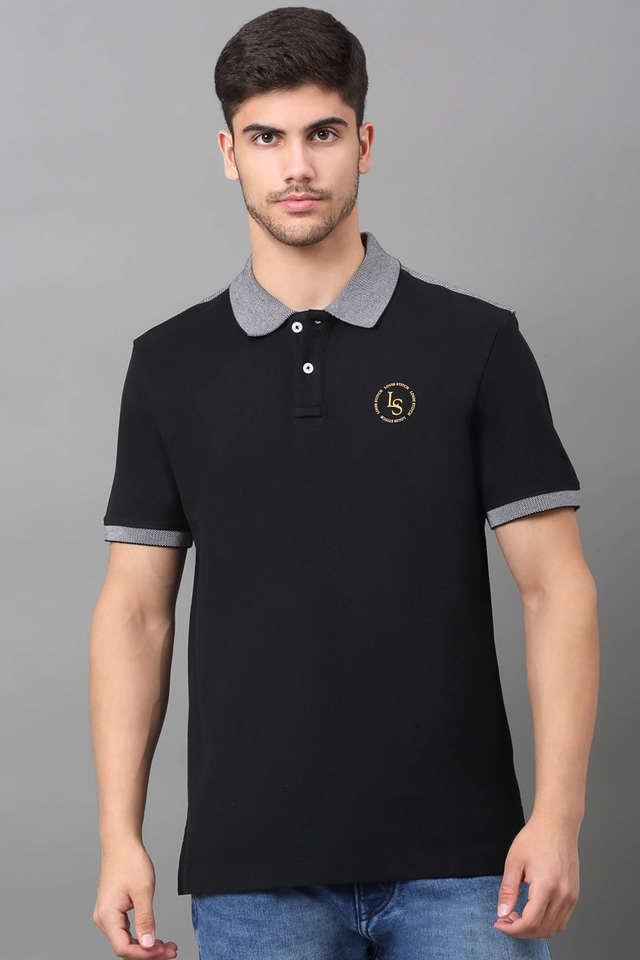 solid cotton polo mens t-shirt