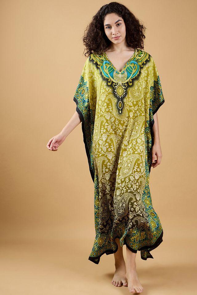 printed polyester regular fit womens kaftan