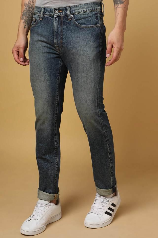 light wash cotton slim fit mens jeans