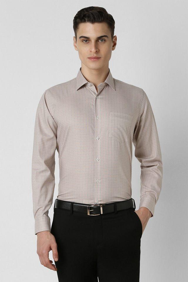 yarn dyed cotton regular fit mens formal shirt