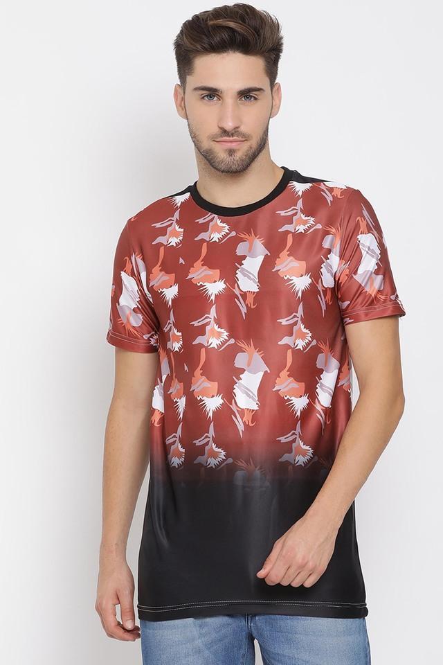 printed cotton collared mens t-shirt