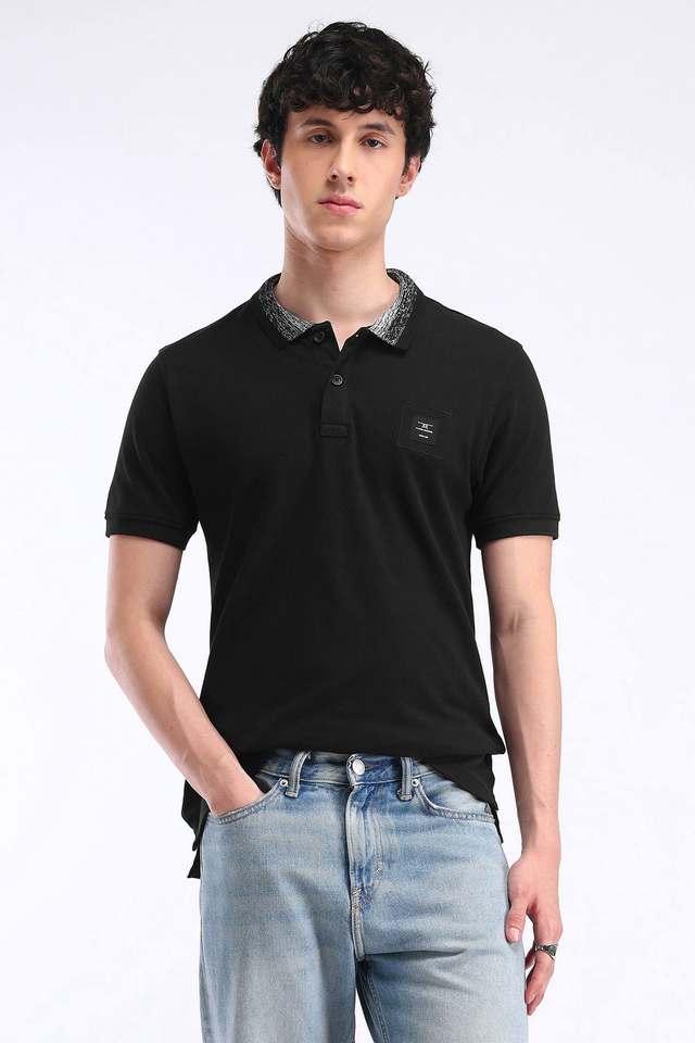 solid cotton polo mens t-shirt