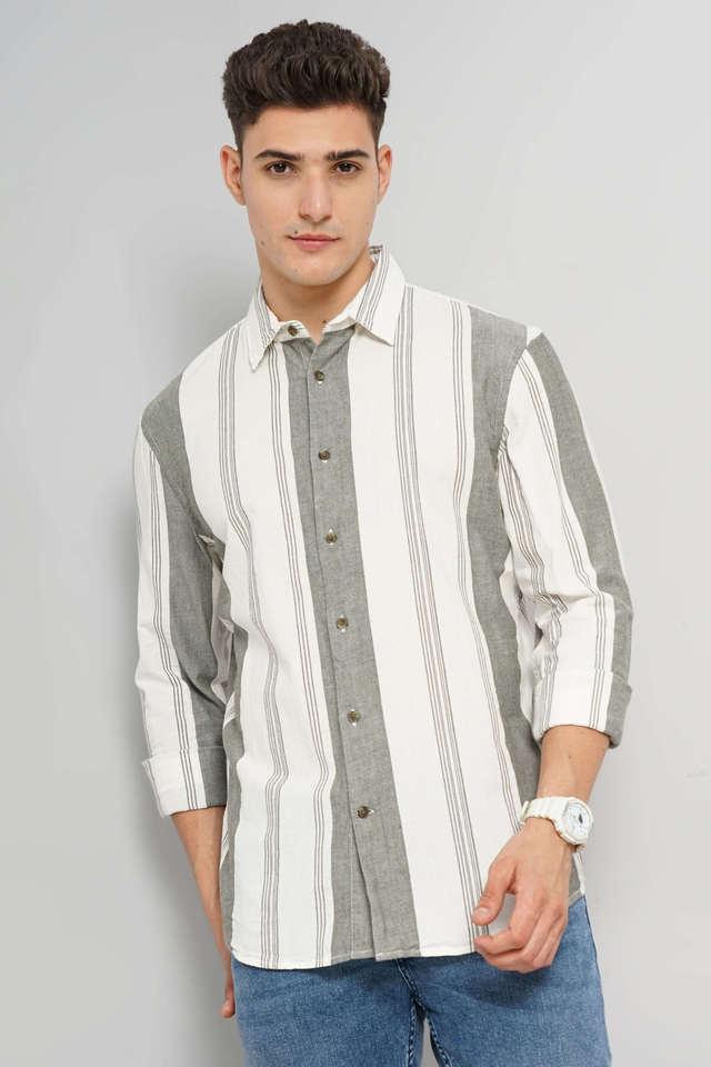 stripes cotton mens shirt