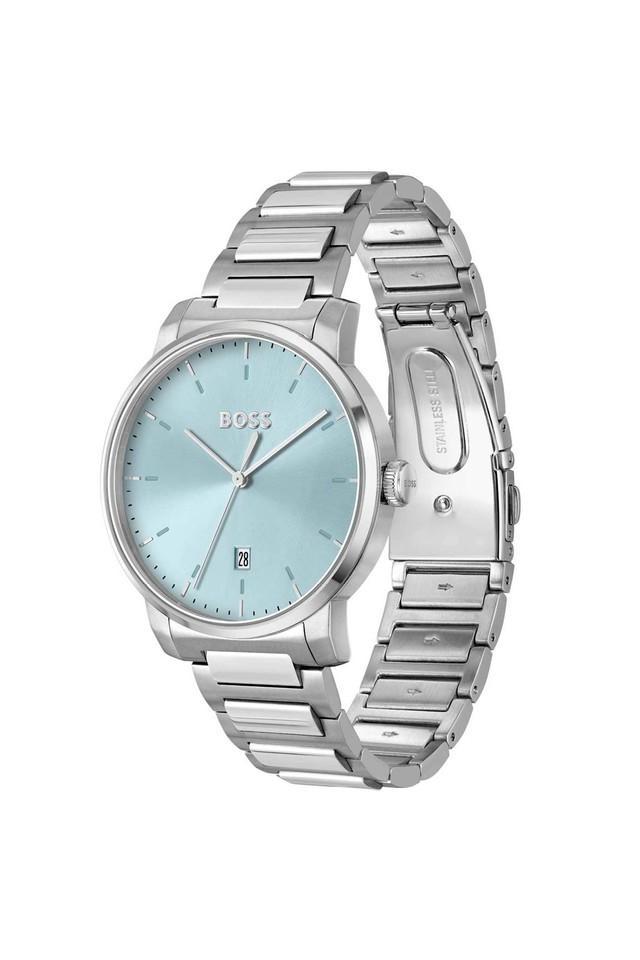 dean analog light blue round dial mens watch - 1514132