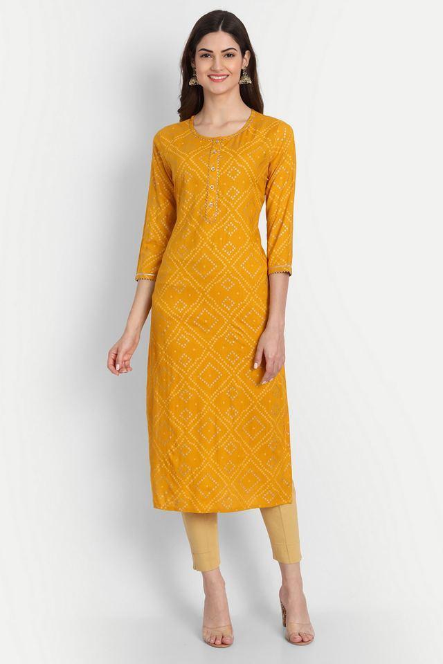 printed rayon boat neck womens casual wear kurti