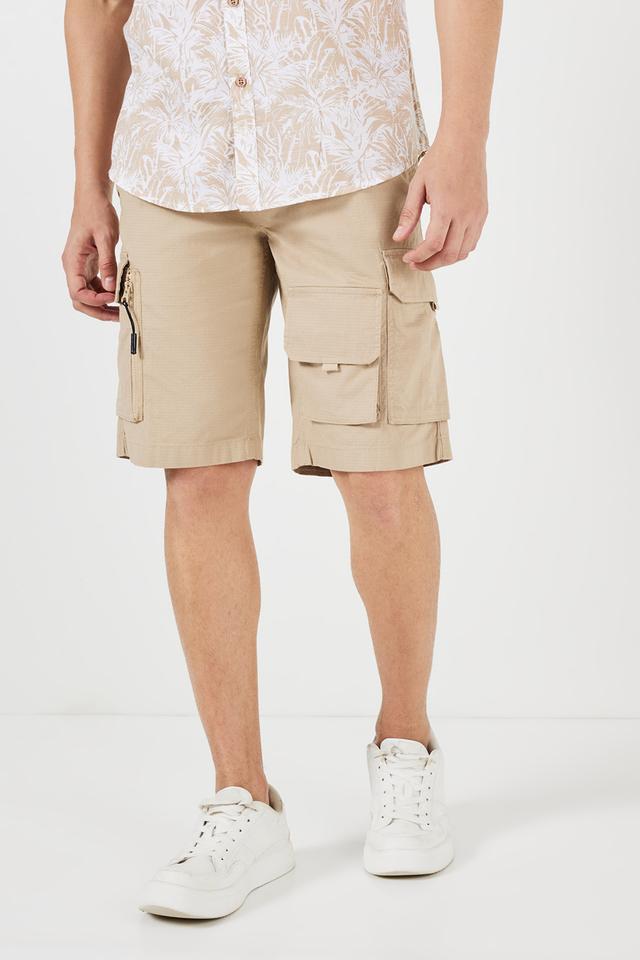 solid blended fabric slim fit mens shorts