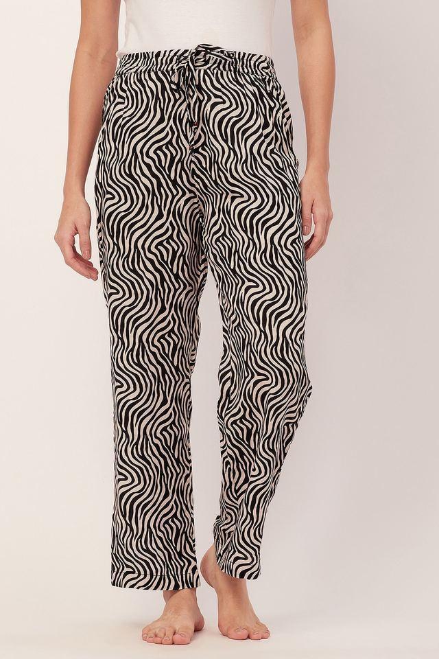 printed elastic waist pajamas women�s lounge pant with pockets