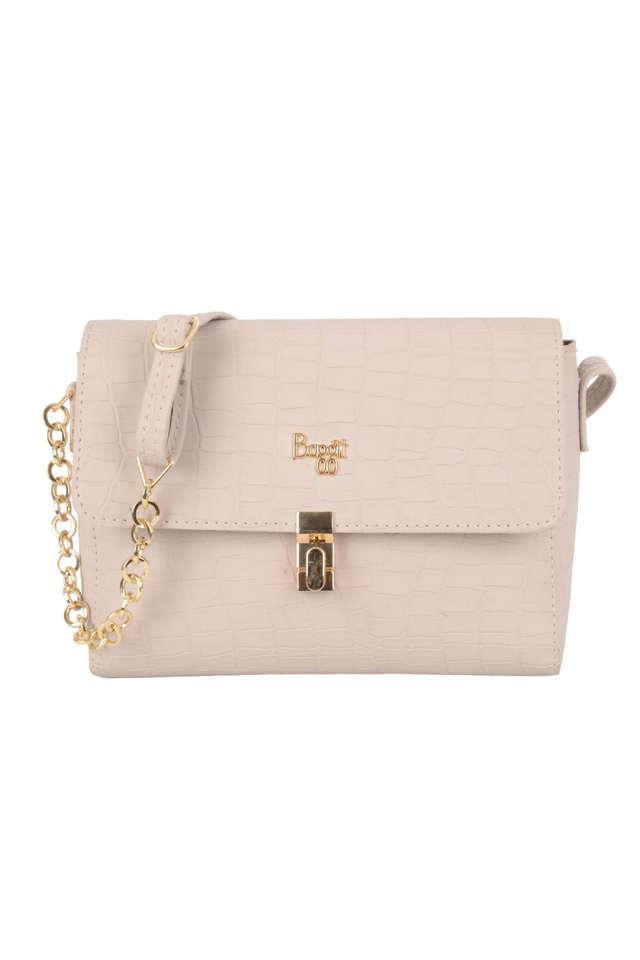 pvc zipper closure womens sling bag