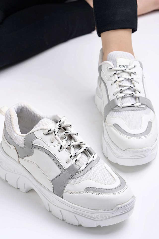 synthetic lace up womens sneakers