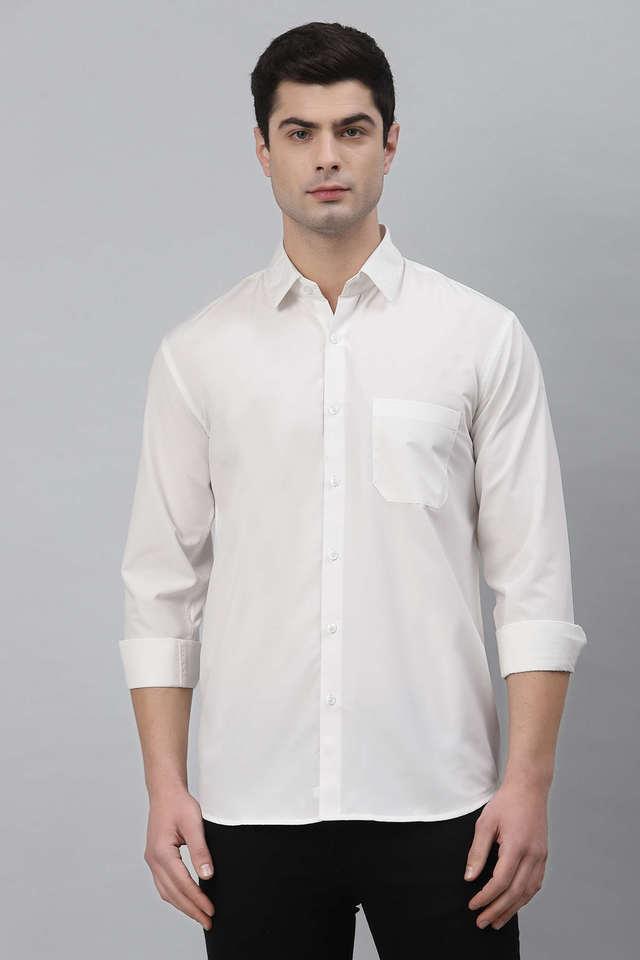 solid cotton regular fit mens casual shirt