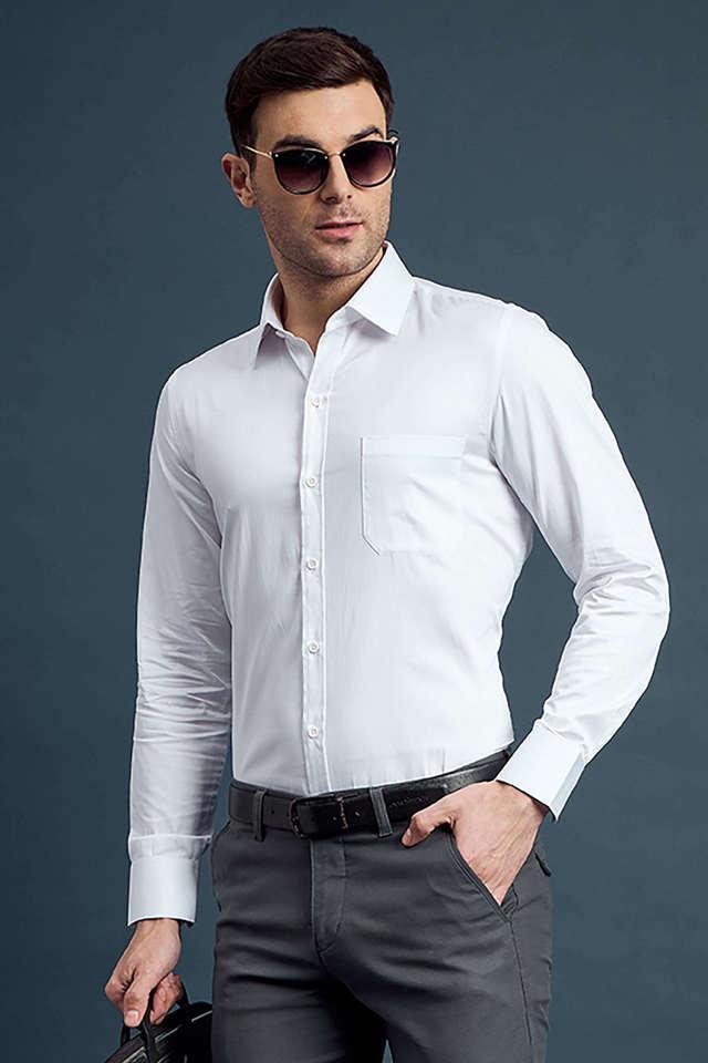 solid cotton mens formal wear shirt