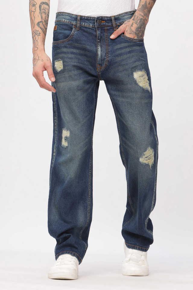 light wash cotton straight fit mens jeans