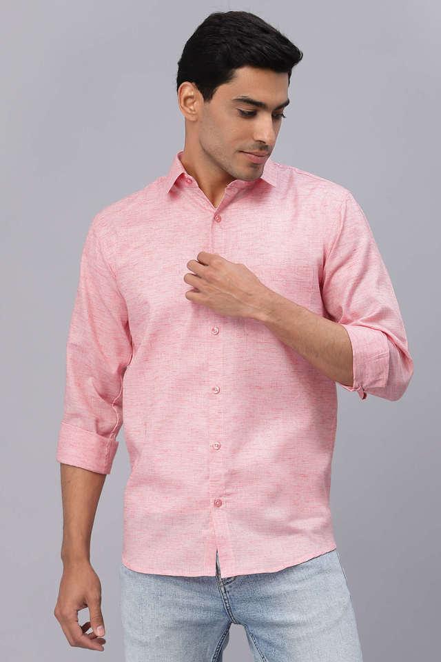 solid cotton regular fit mens casual shirt