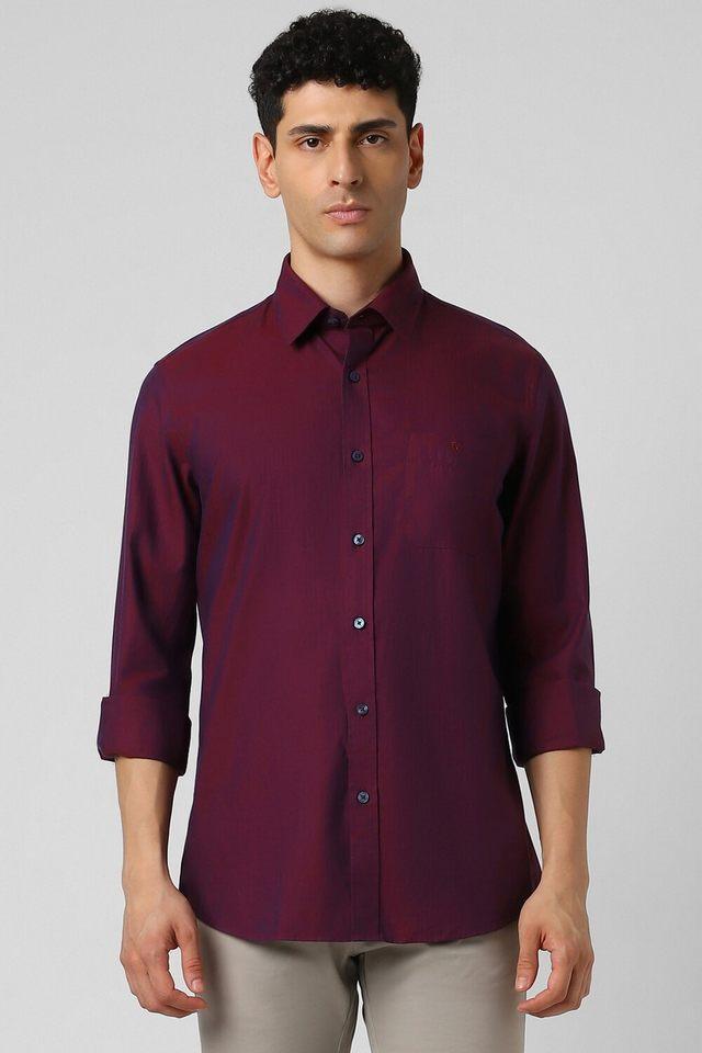 structured cotton slim fit mens casual shirt