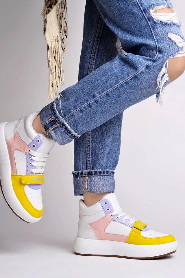 synthetic lace up womens sneakers