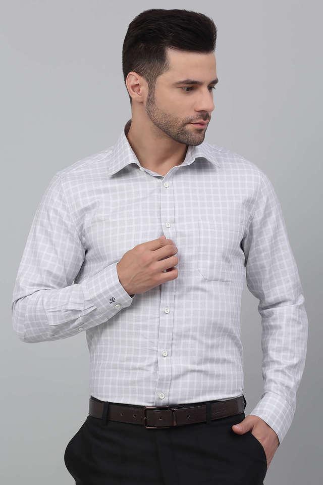 checks cotton mens formal wear shirt