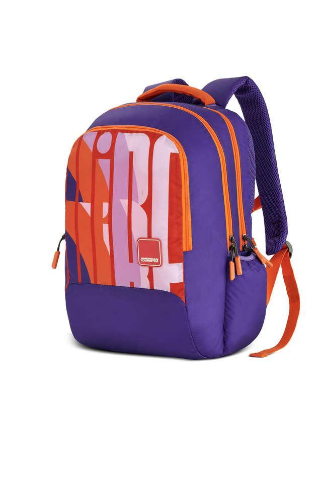 polyester zip closure unisex backpack - quad 2.0 - purple