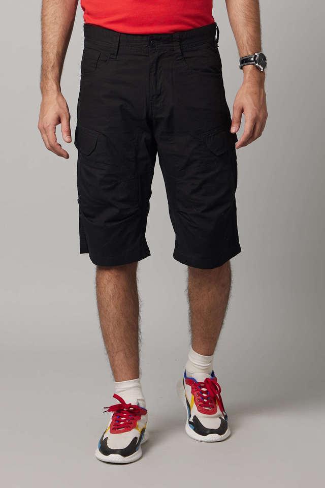 solid cotton regular fit mens shorts