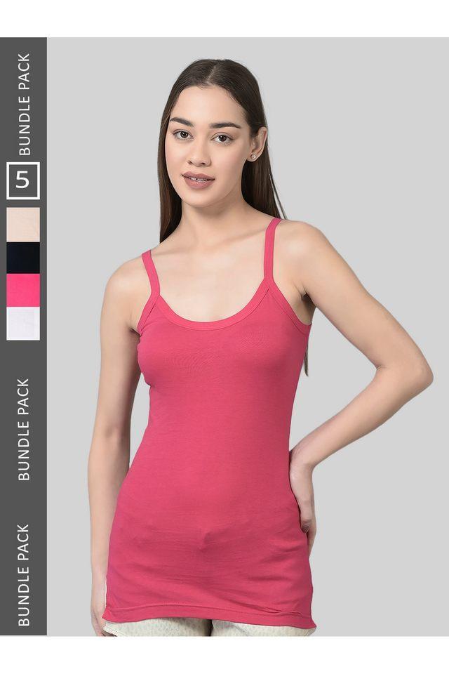 pack of 5 combed cotton camisole