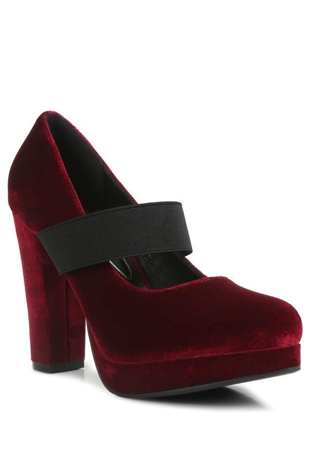 velvet slip-on womens party wear pumps