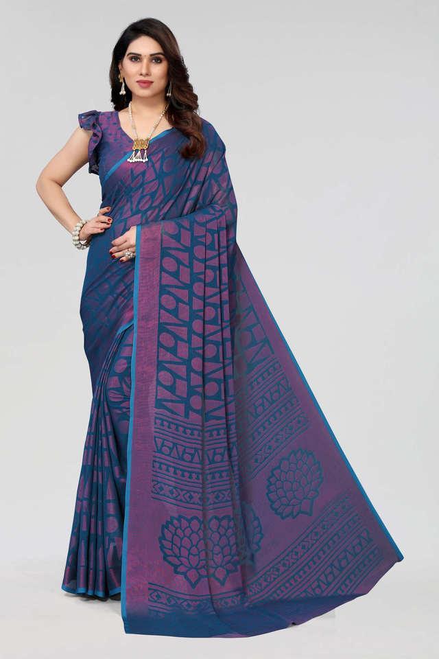 printed brasso party wear womens saree