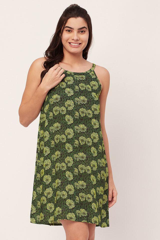 printed sleeveless night dress women�s cami sleep dress