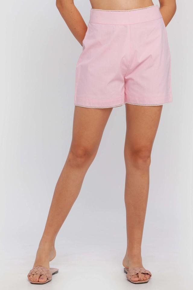 solid cotton regular fit womens shorts