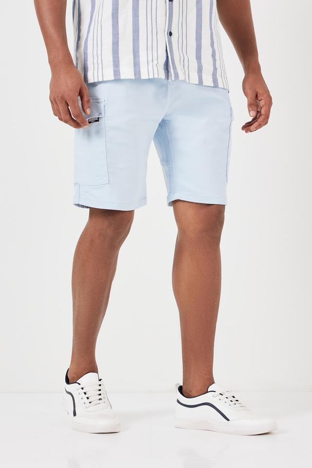 solid blended slim fit mens shorts