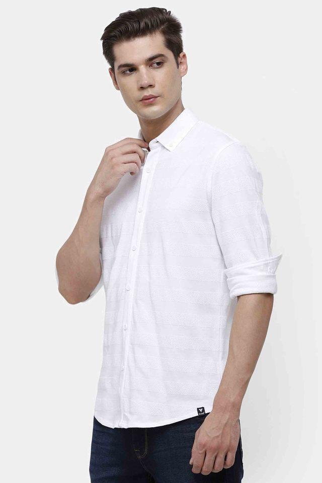 solid cotton slim fit mens casual shirt