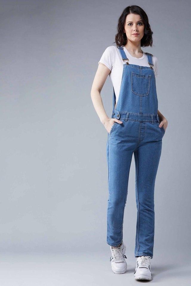 womens dancing on my own denim dungaree