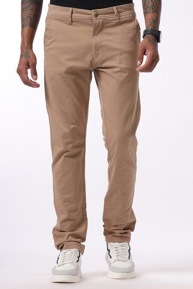 solid cotton slim fit mens casual trousers