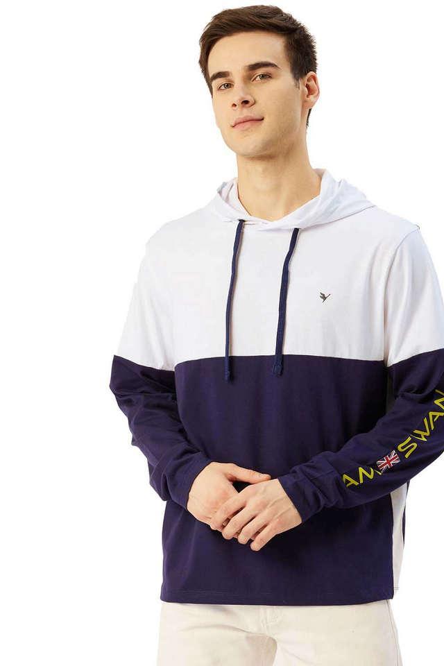 printed cotton blend regular fit mens sweatshirts