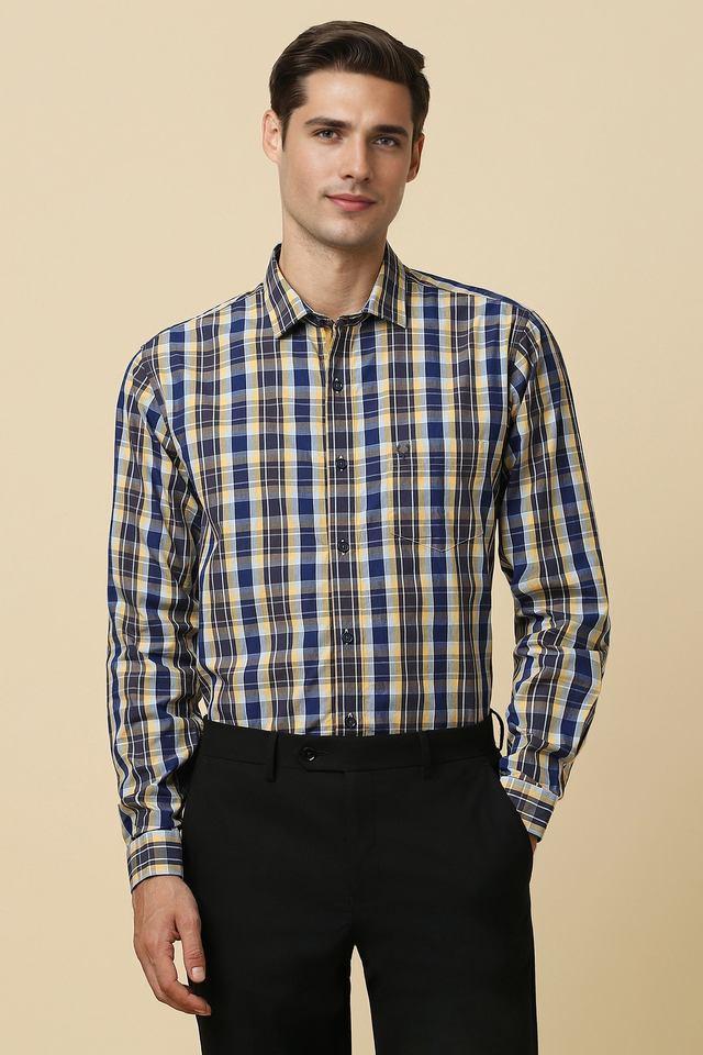 checks cotton regular fit mens casual shirt