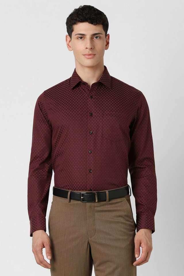 structured cotton slim fit mens formal wear shirt