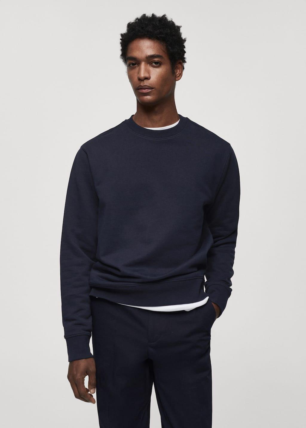 100% cotton basic sweatshirt