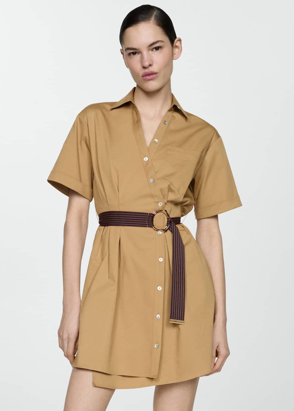 belt shirt dress