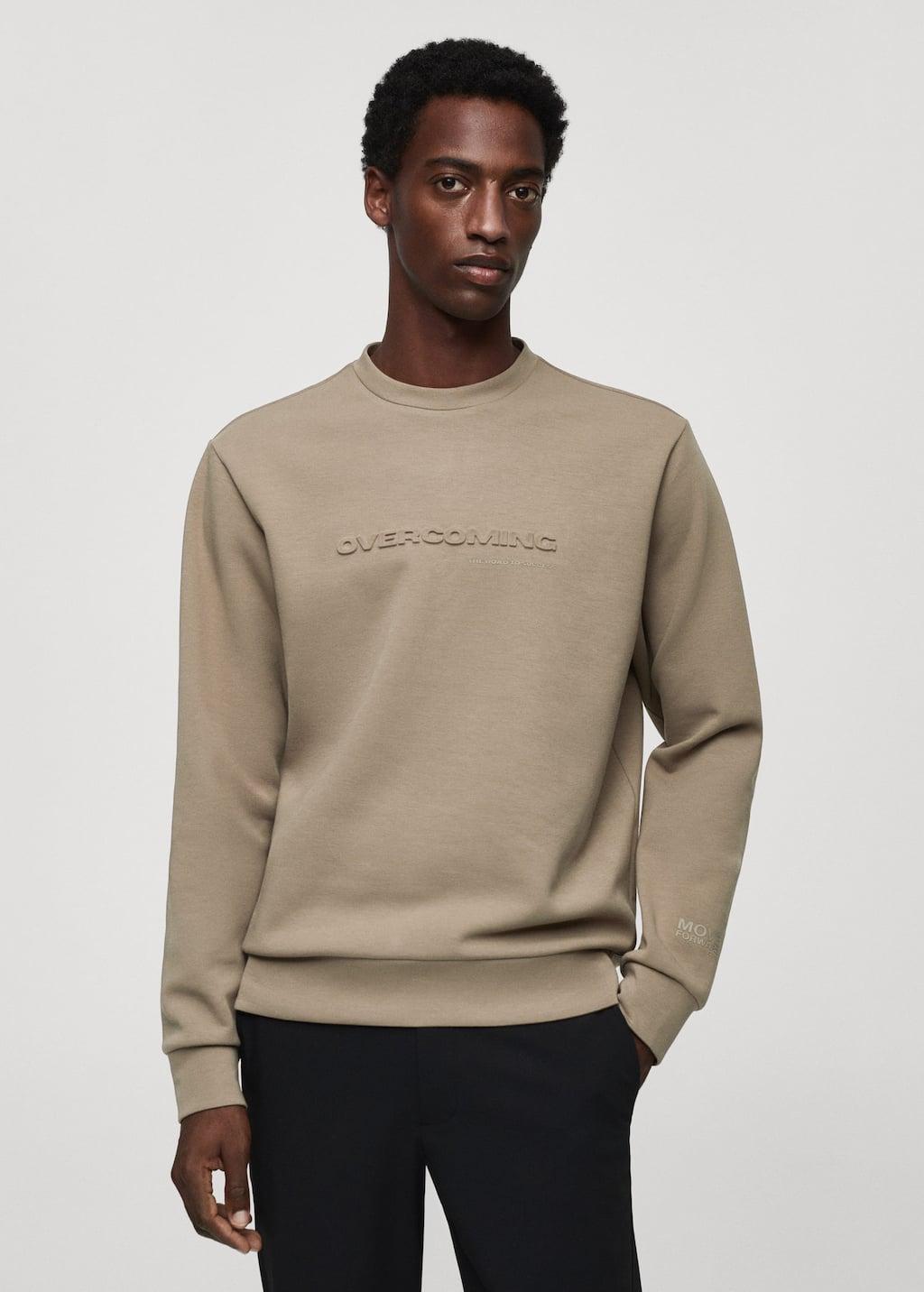 quick-dry embossed sweatshirt