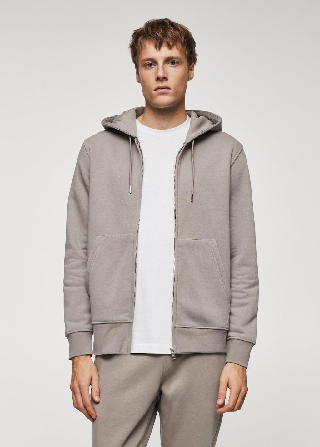 cotton zip-up hoodie