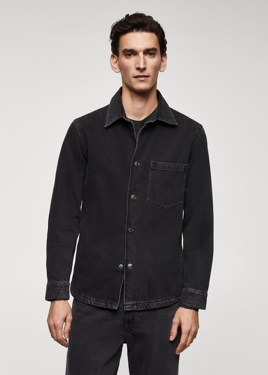 pocket denim overshirt