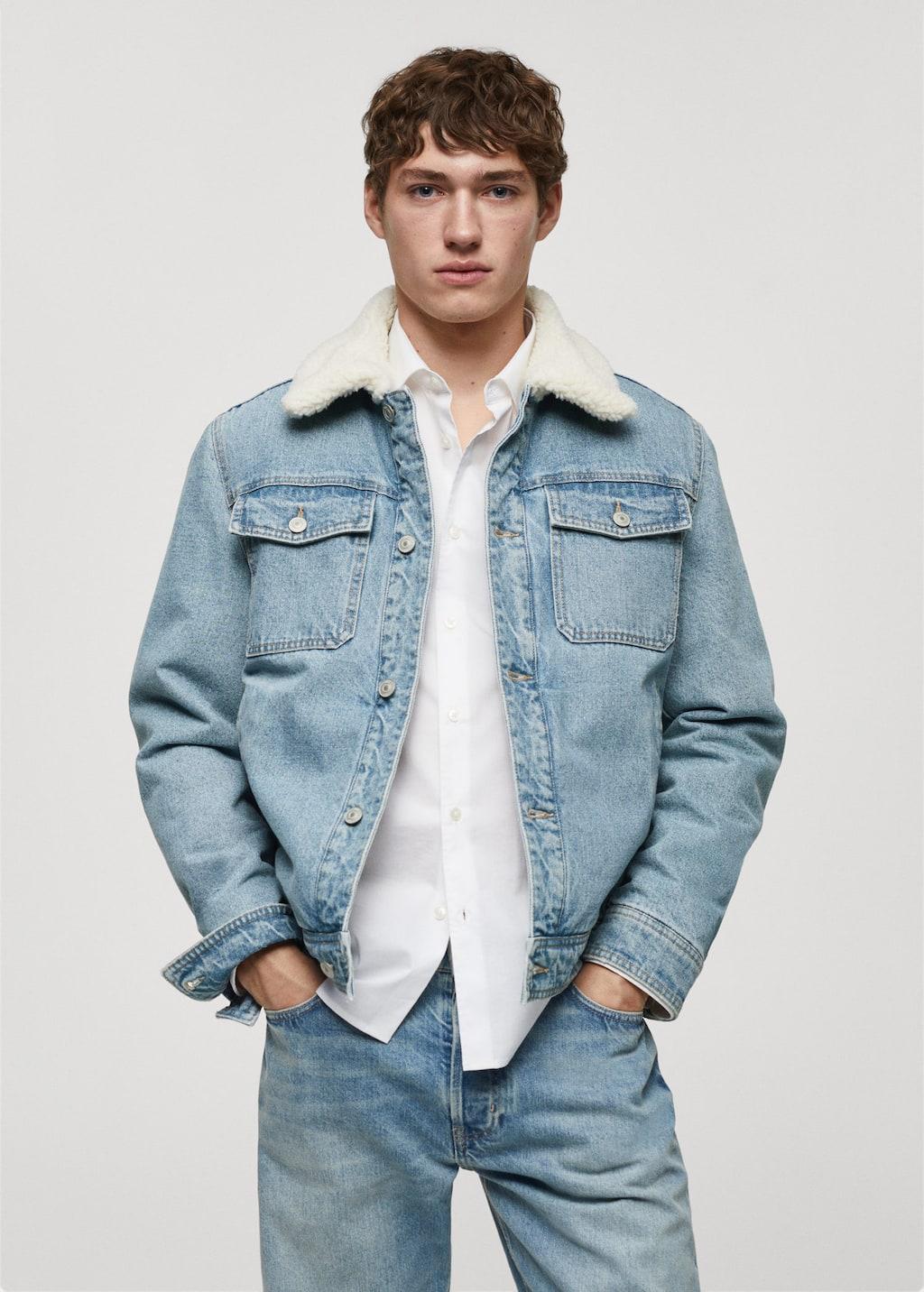 shearling denim jacket