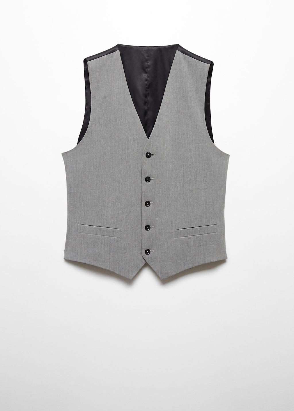 super slim-fit stretch fabric suit waistcoat