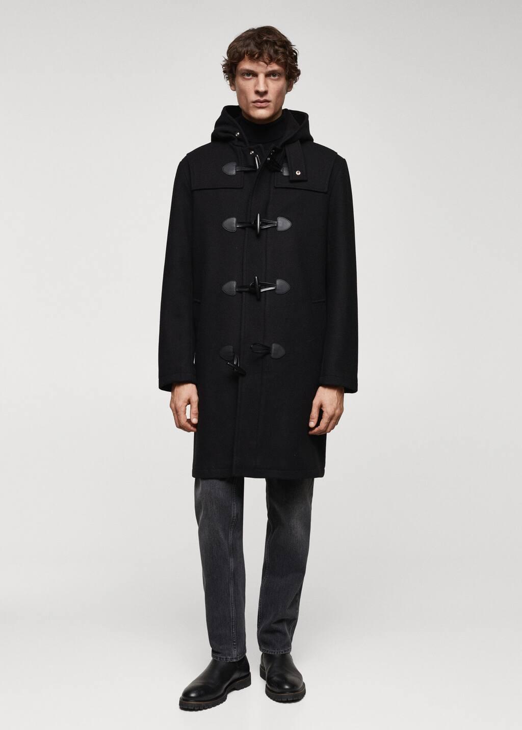 wool hooded coat