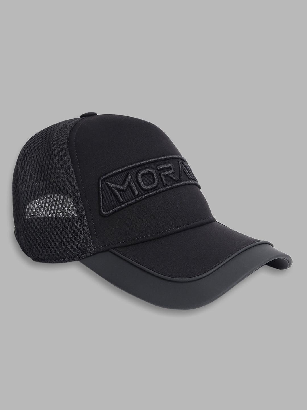 antony morato men black embroidered baseball cap